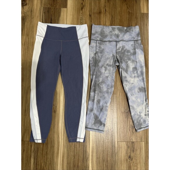 Athleta Ultimate Colorblock  7/8 Tigh & Athleta Salutation Stash pocket Bundle M - Picture 1 of 8